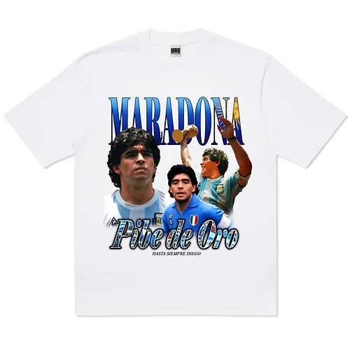 T-shirt Diego Maradona per la vendita all'ingrosso da parte di Retro Football Gang