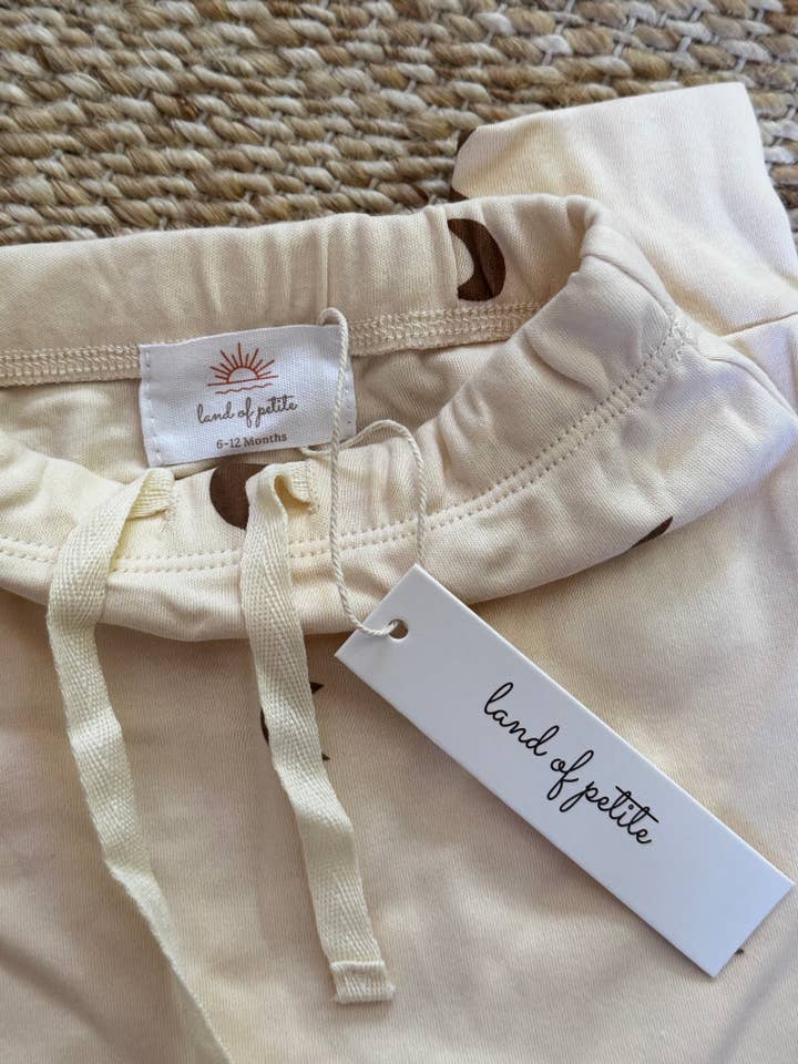 land of petite - Wholesale Pants - Baby - Unisex Drawstring Pants- Moon (branded)