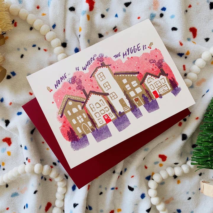 Set de tarjetas de felicitación Jolly Holiday Risograph para venta al por mayor de Neuer Geist