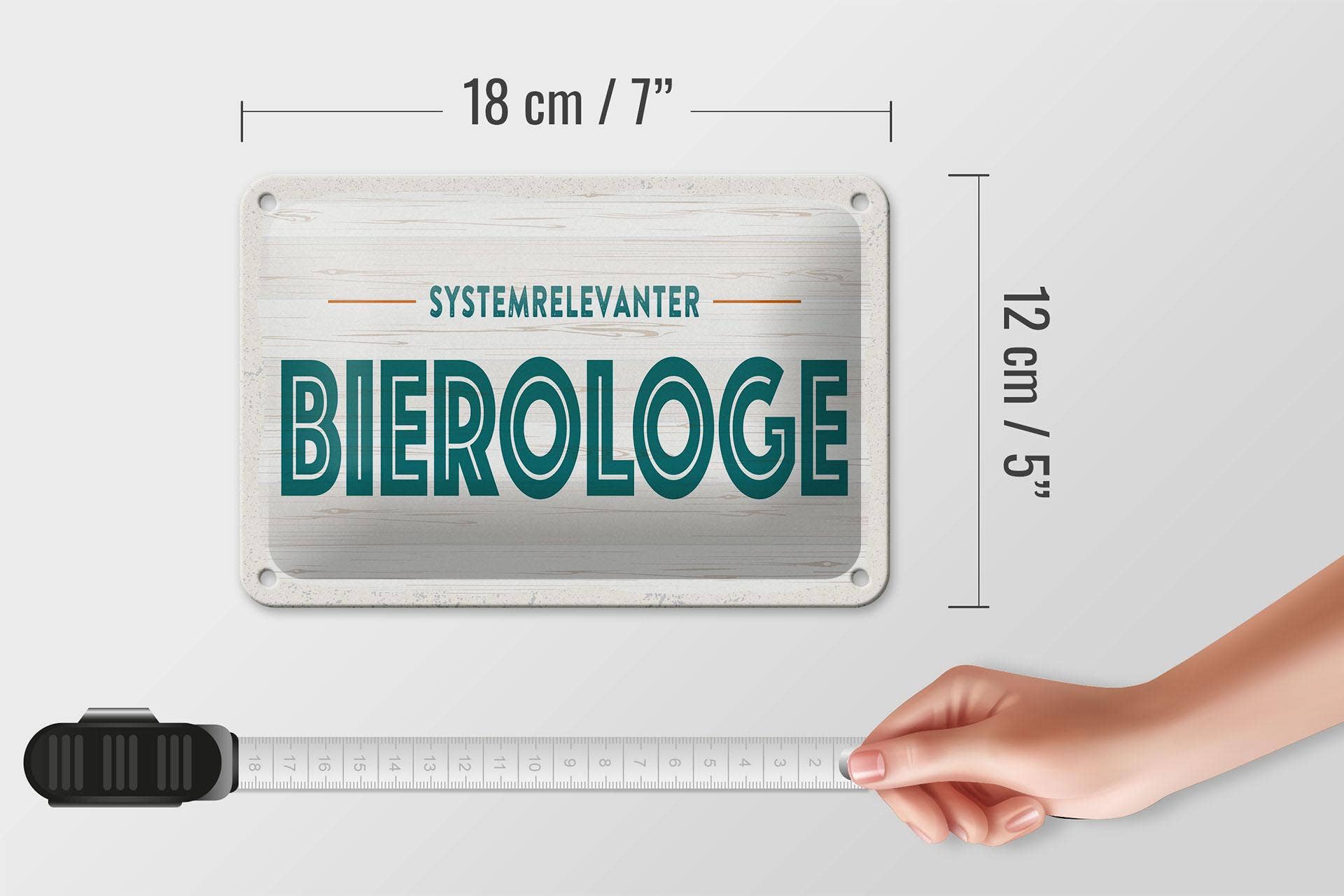 Femer - Wholesale Sign - Alcohol metal sign 18x12 cm system-relevant Bierologist decorative sign4