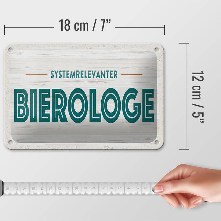 Femer - Wholesale Sign - Alcohol metal sign 18x12 cm system-relevant Bierologist decorative sign4