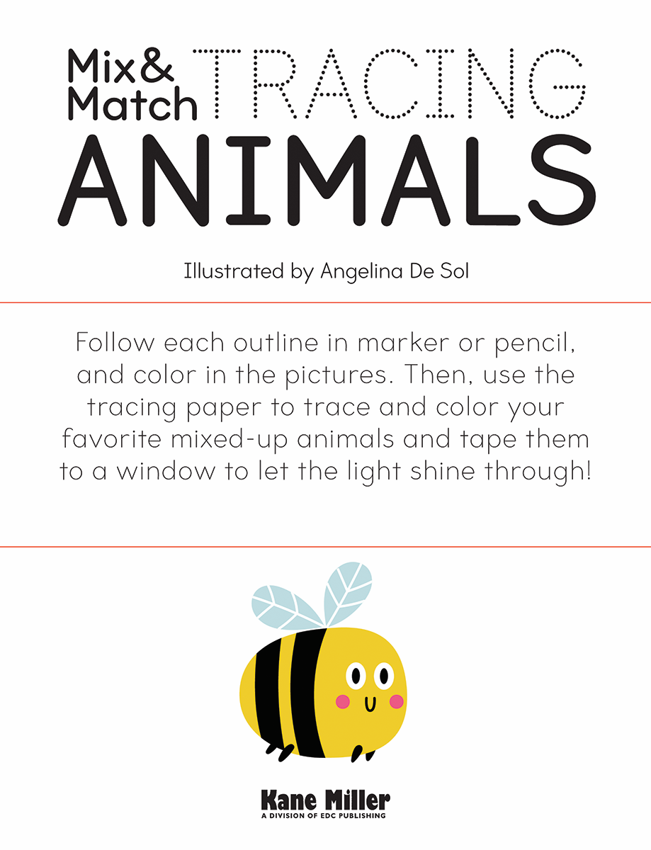 EDC Publishing - Wholesale Coloring & Activity Book - Kids & Baby - Mix & Match Tracing: Animals1