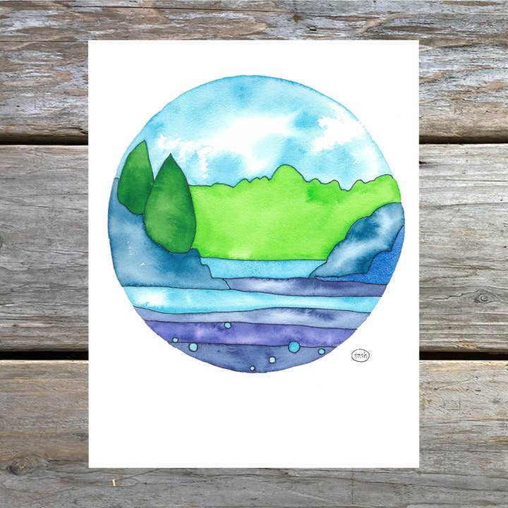 Natasha Zahn Studio - Wholesale Everyday Greeting Card - Summer Seascape Note Card