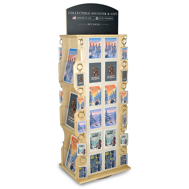 COUNTER DISPLAY for Magnets, Stickers, Cards, Keychains for wholesale by Lantern Press