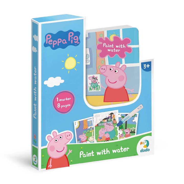 Libro da colorare con acqua e pennarello Peppa Pig per la vendita all'ingrosso da parte di DoDo Brand