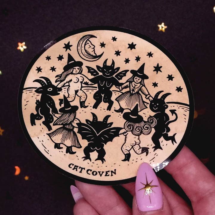 Cercle d'amis - Autocollant pour la vente par Cat Coven