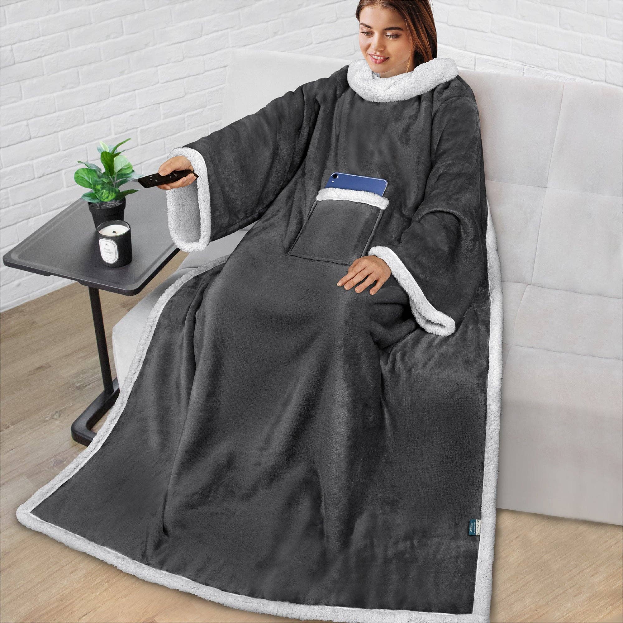 Pavilia - Vendita all'ingrosso Plaid - Coperta con maniche - Tasca applicata24