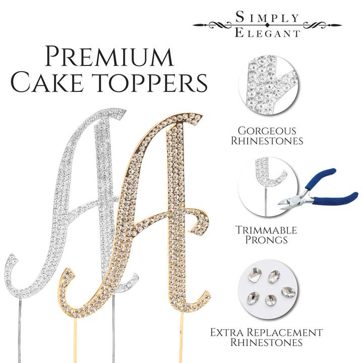 Premium Cake Topper Letter C - Gold for wholesale on Faire