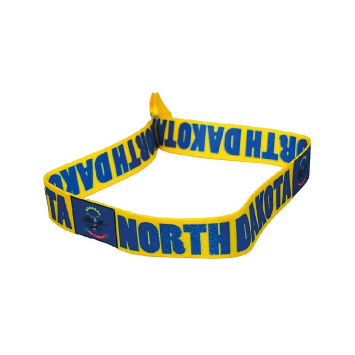 Woven Wristband – State Flag North Dakota – USA – P1965 for wholesale by Worldwide Souvenirs