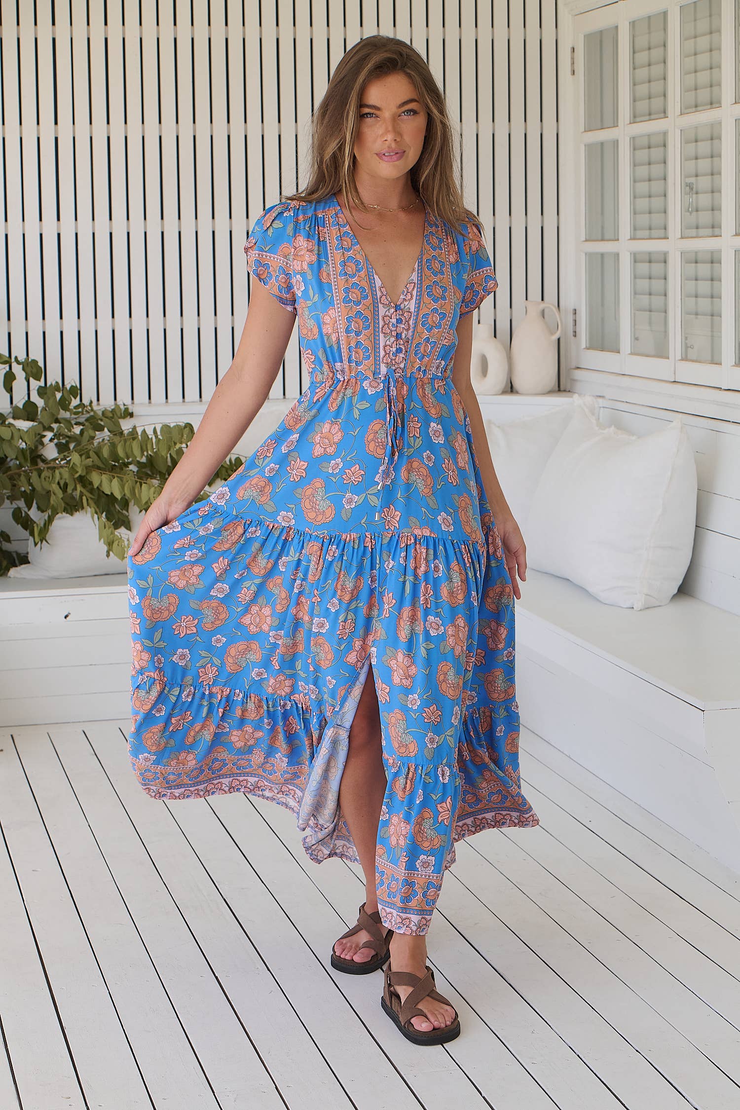 Jaase - Wholesale Dress - Women's - SUNSEEKER PRINT MELISSA MAXI0