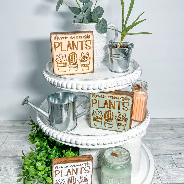 Mini placa madeira | Decoração amante de plantas | Decoração quinta - Nunca por atacado de Ruaille Buaille Co