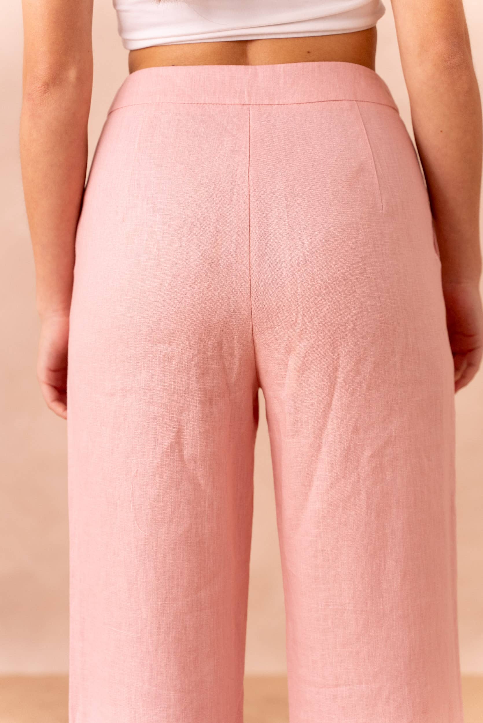 Attentif Paris - Wholesale Pants - Women's - [Linen] Plain straight trousers in premium quality linen41