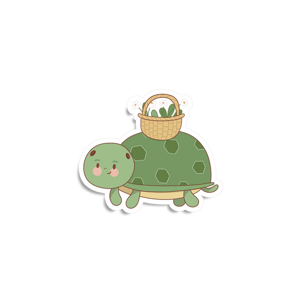 Edgar & Friends – wholesale Klistermärke – Vinylklistermärke | Lenny med en korg