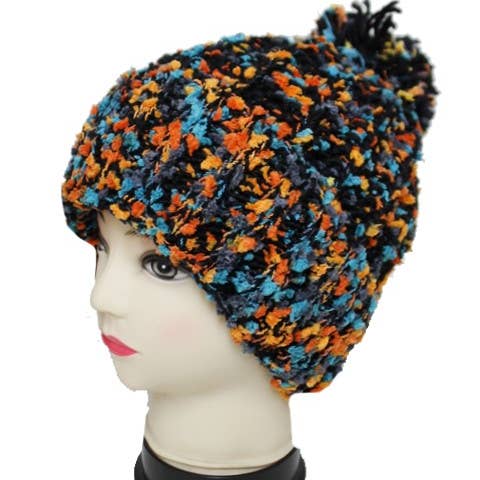 Cap Zone - Wholesale Beanie - Dames - Veelkleurige bonte, grofgebreide muts1