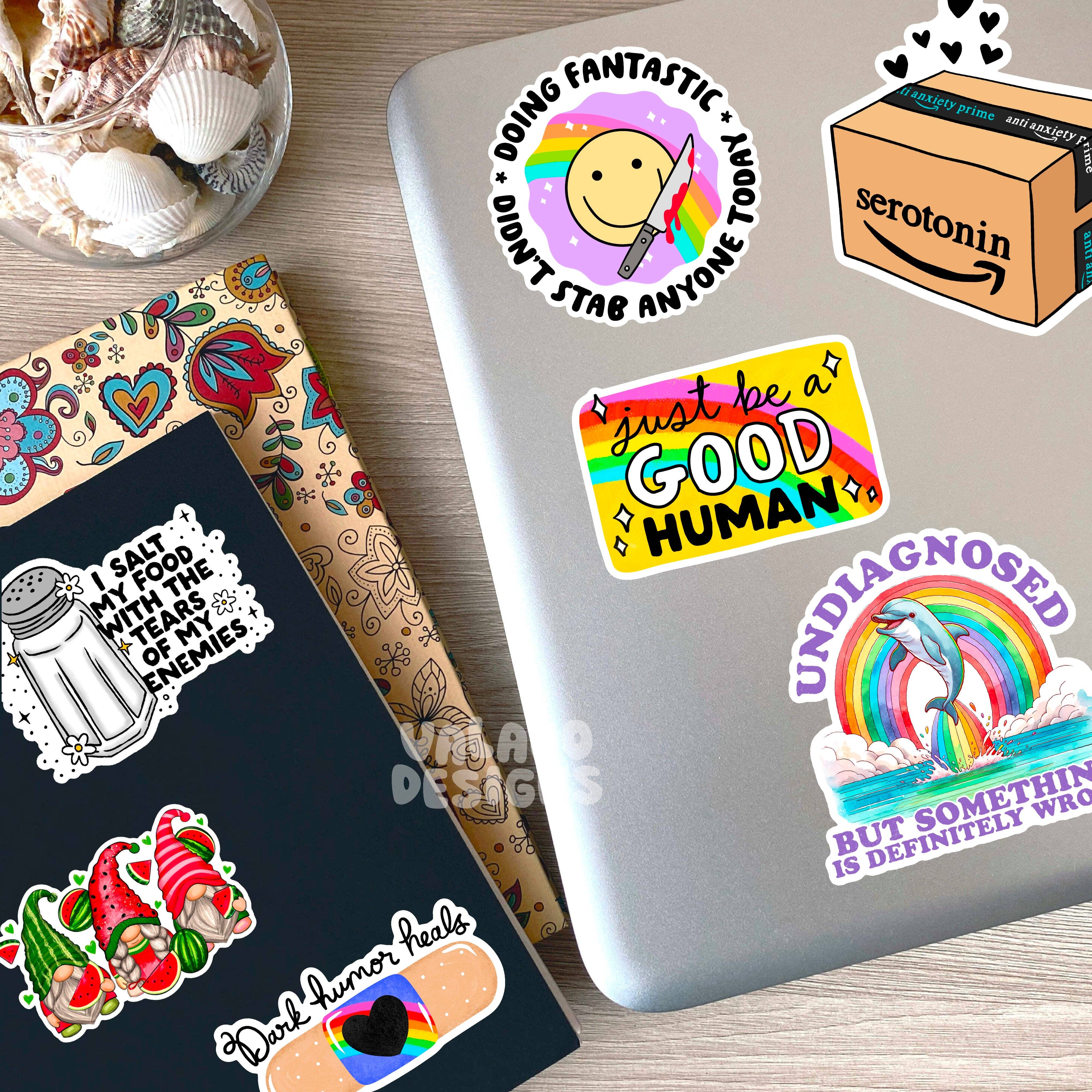 Valajo Designs - Wholesale Sticker - Be Kind To Your Mind, Mental Health Waterproof Sticker2