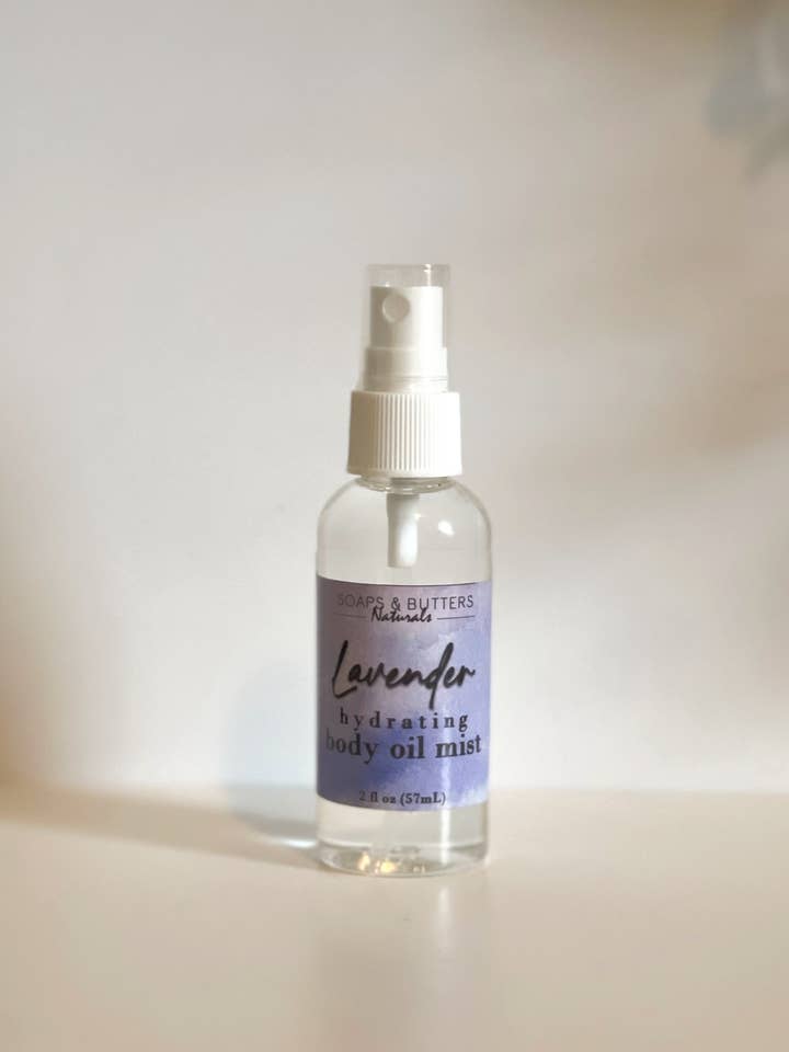 Lavender Hydrating Body Oil Mist for wholesale by Soaps and Butters