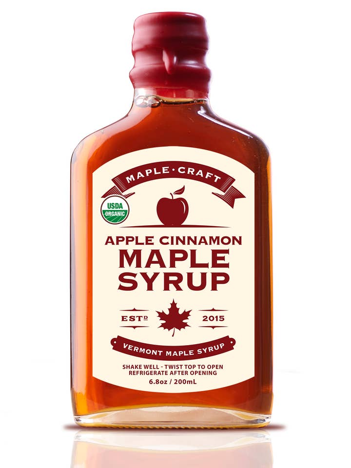 Apple Cinnamon Maple Syrup - Organic for wholesale by Maple Craft Foods