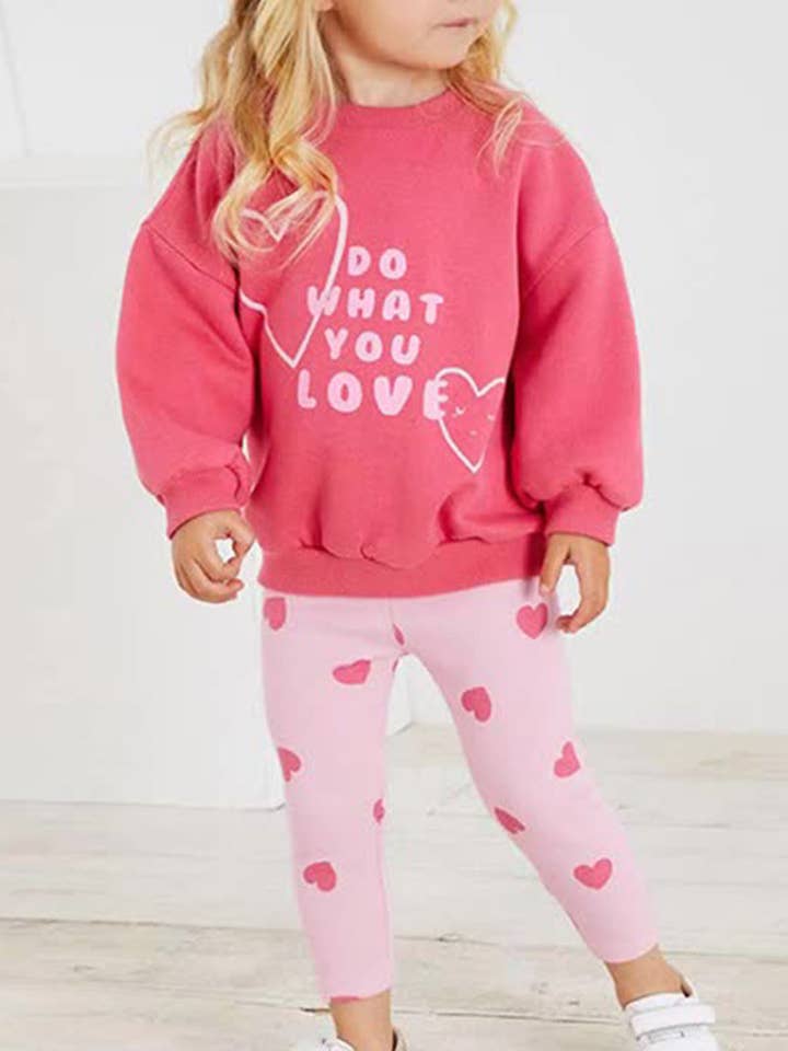 Herz-Print-Top und Leggings-Set (Kinder) für den Großhandel von AZSHOP Trading LLC