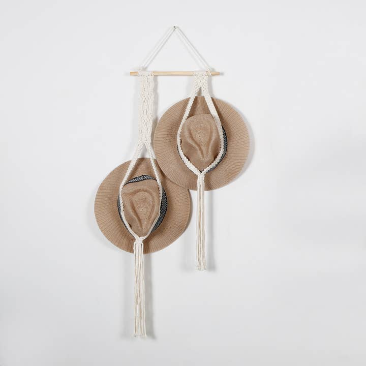 Sparkle Being - Wholesale Hat Rack - Macrame Hat Storage Collect Display Stand Wall Hanging