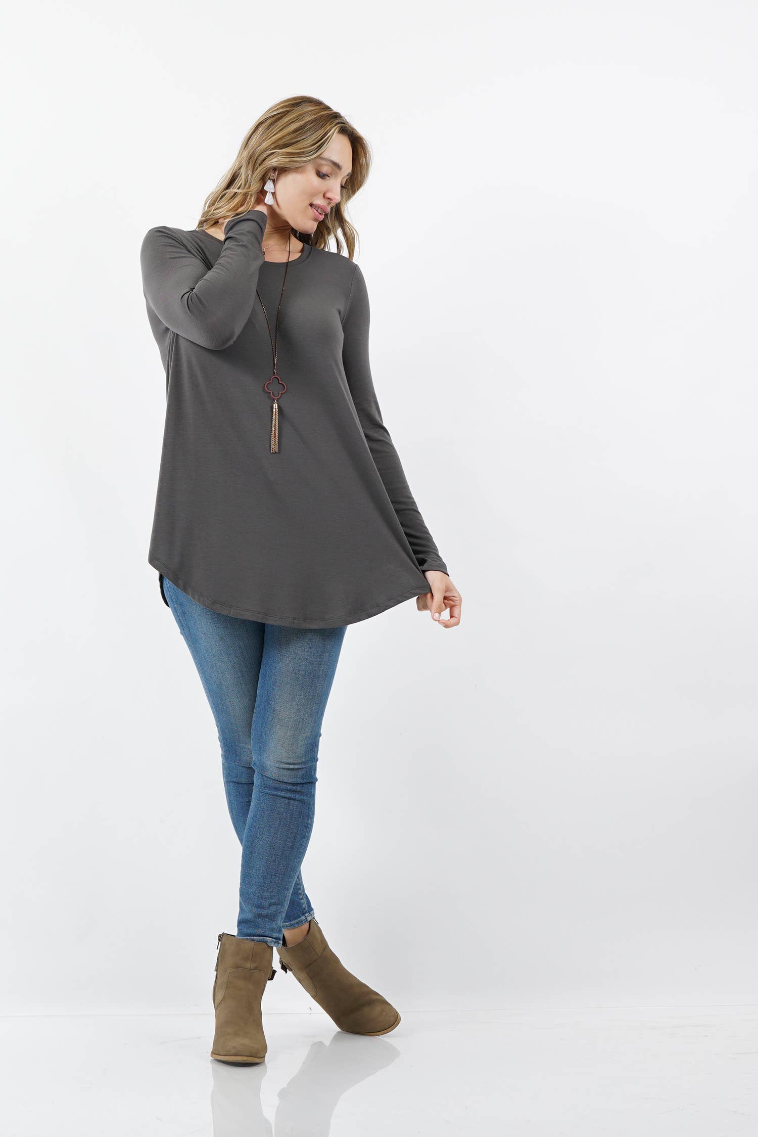 42POPS - Vente Tunique – femme - Tunique à ourlet arrondi Reg/Plus36