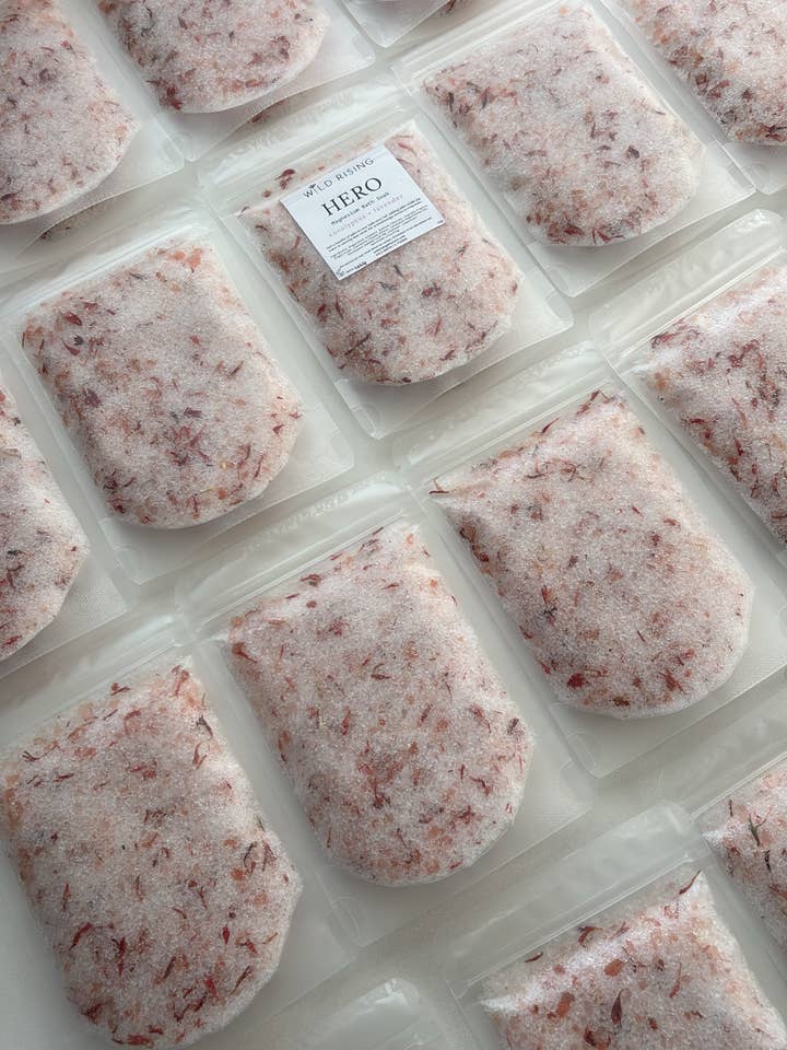 White Label Natural Bath Salts Eucalyptus & Lavender for wholesale by Wild Rising Skincare