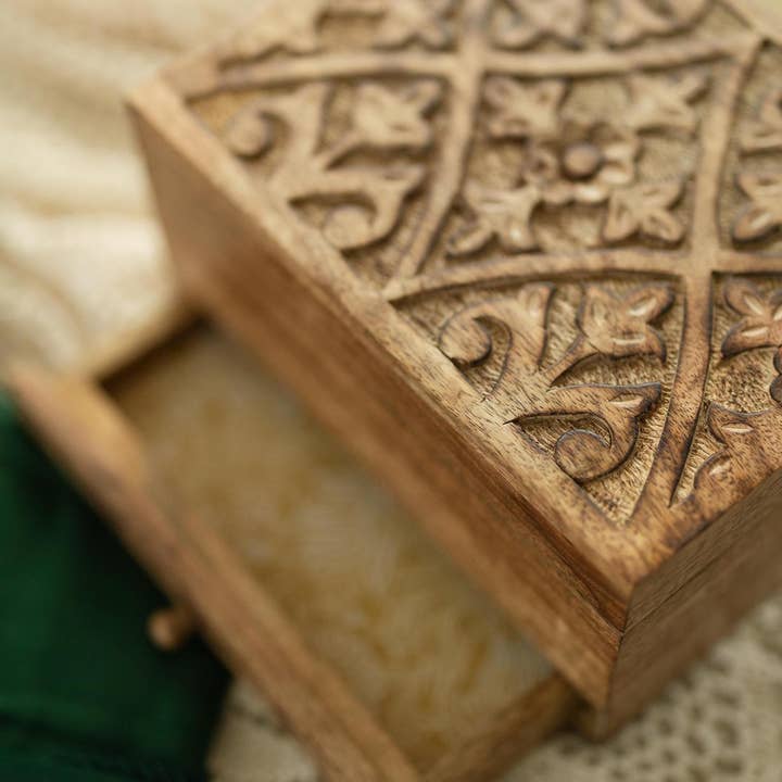 Mercy House Global - Wholesale Jewelry Box/Organizer - Hand-carved Mango Wood Jewelry Box1