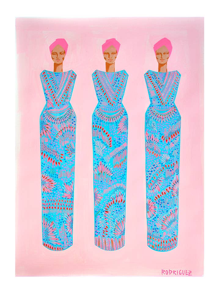 AZULIA TRIPLE GODDESS PRINT for wholesale by Marianne Angeli Rodriguez Gallery