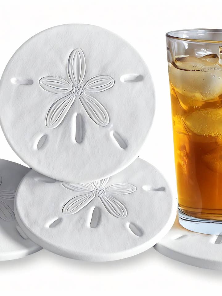 Sand Dollar Drink Coasters for wholesale by McCarter Coasters