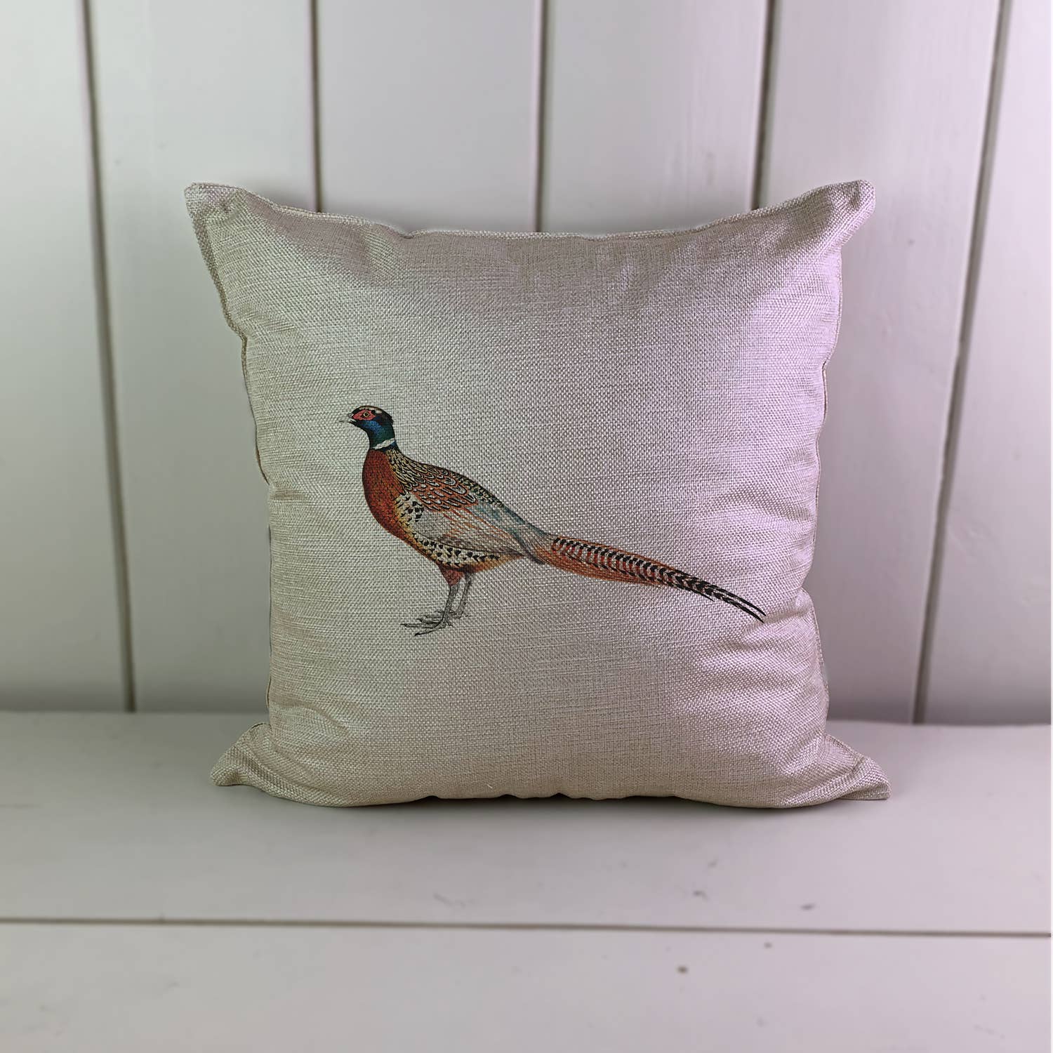 Hills Of Fabric - Wholesale Throw Pillow Cover - Pheasant Bird Country Linen Cushion Cover