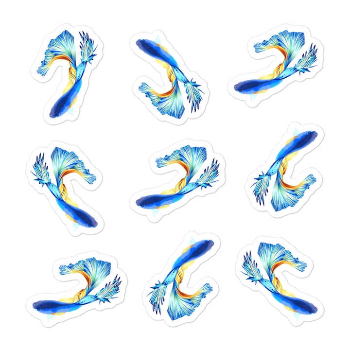 Betta Fish Sticker Sheets for wholesale by Creative Bunny Prints