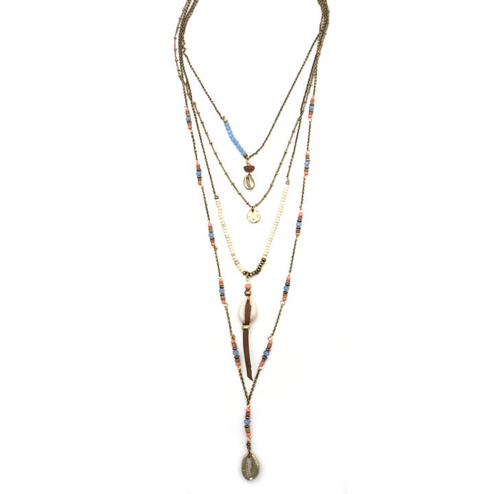 Anju Jewelry - Wholesale Pendant/Charm Necklace - Sachi Shells and Beads Necklace