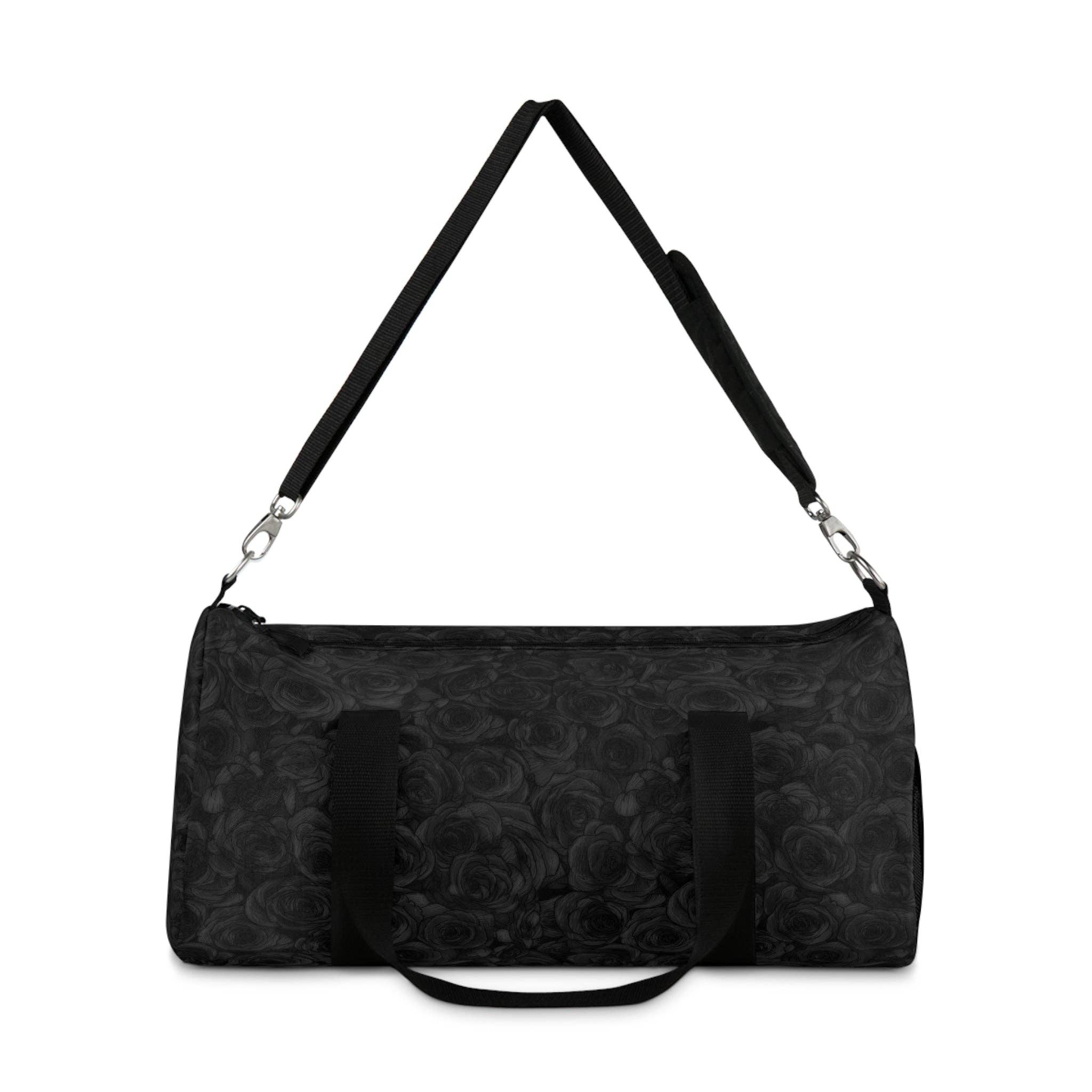 Los Angeles Mercantile™ - Wholesale Weekender Bag - Women's - Black Rose Duffel Bag Flower Lover Gym Bag0