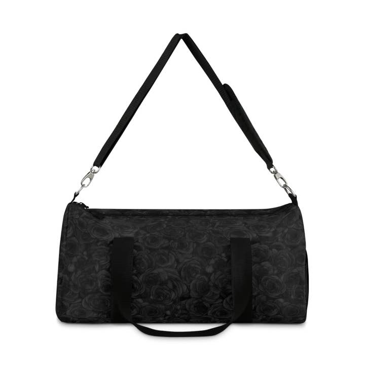 Los Angeles Mercantileâ„¢ - Wholesale Weekender Bag - Women's - Black Rose Duffel Bag Flower Lover Gym Bag
