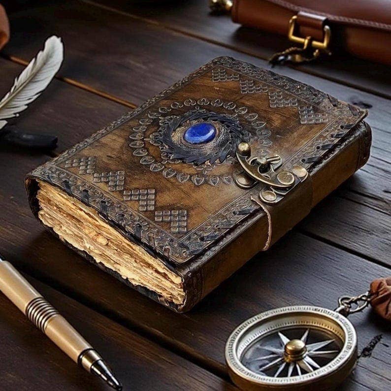 Leatherooze - Vente Journal intime - Journal en cuir embossé 5X7 POUCES 200 pages.4