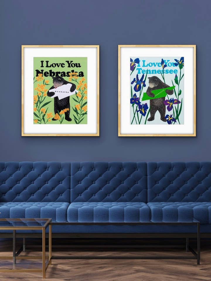 Stampa "Ti amo Nebraska" per la vendita all'ingrosso da parte di 3 Fish Studios