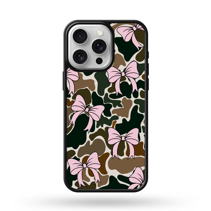 Lyserød trendy camo sløjfer MagSafe-kompatibelt telefoncover for engroshandel hos Twisted N Turquoise