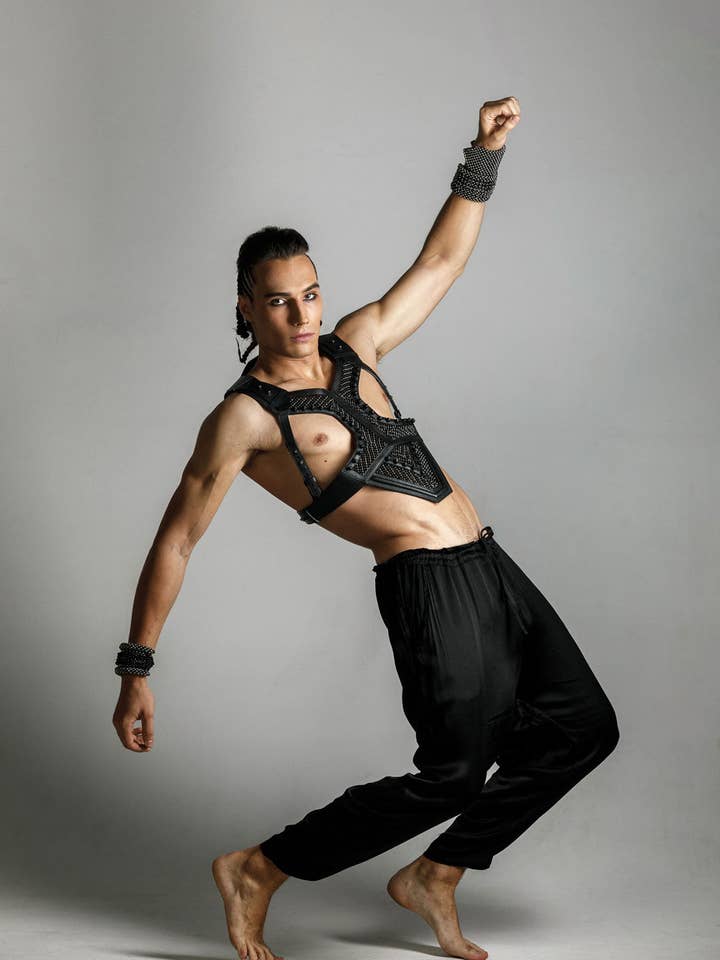 OBJECT & DAWN – wholesale Tank top – Men's – Adonis Men's Leather Beaded Harness2