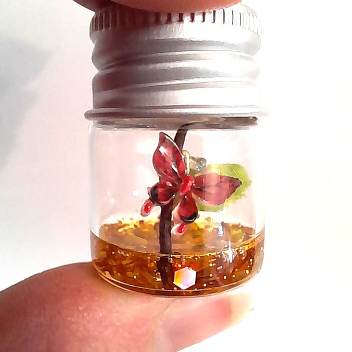 SUPERAWWWSOME - Wholesale Artificial Plant - Butterfly Specimen Bottle, Dollhouse Miniature, nature gift