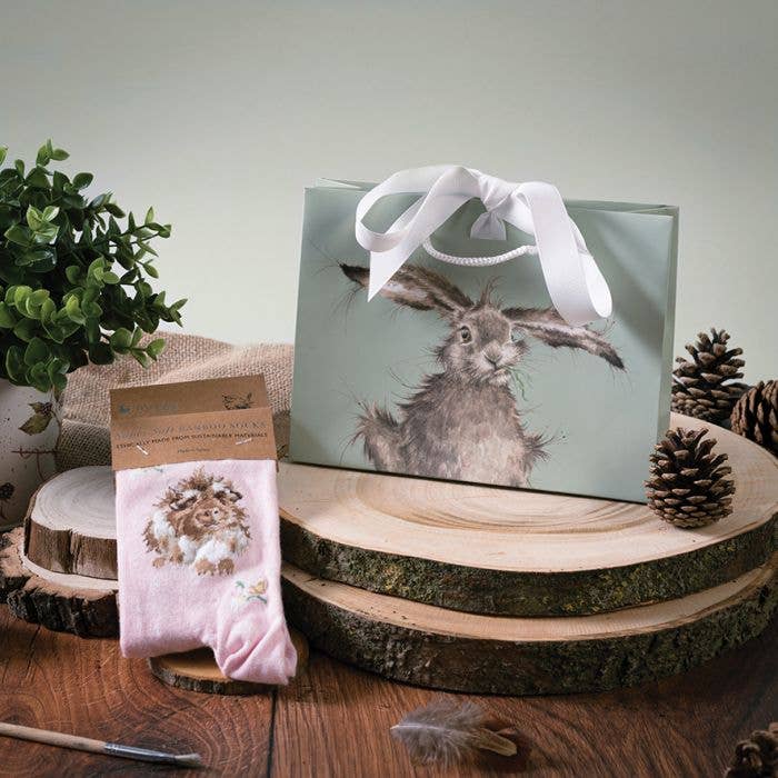 Wrendale Designs - Wholesale Socks - Women's - Guinea Pig Sock - Grinny Pig - Pink2