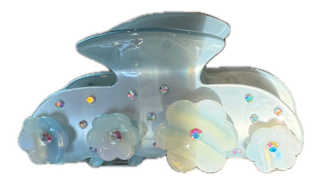 lil darlings inc - Wholesale Hair Clip - Kids - Gorgeous rhinestone swirl flower clips 2