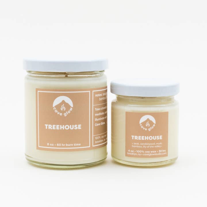 Cave Glow Studio - Wholesale Jar/Filled Candle - Treehouse 8oz Soy Wax Scented Jar Candle2