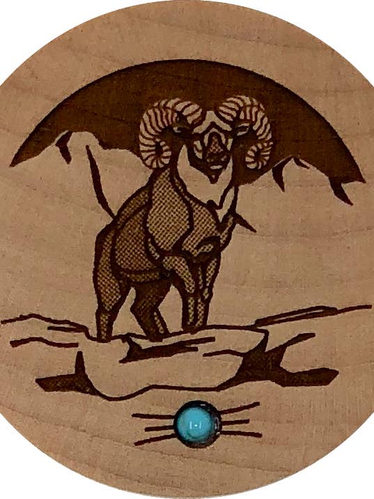 Mountain Sheep Wood Dreambox for wholesale by Woodcutts Inc.