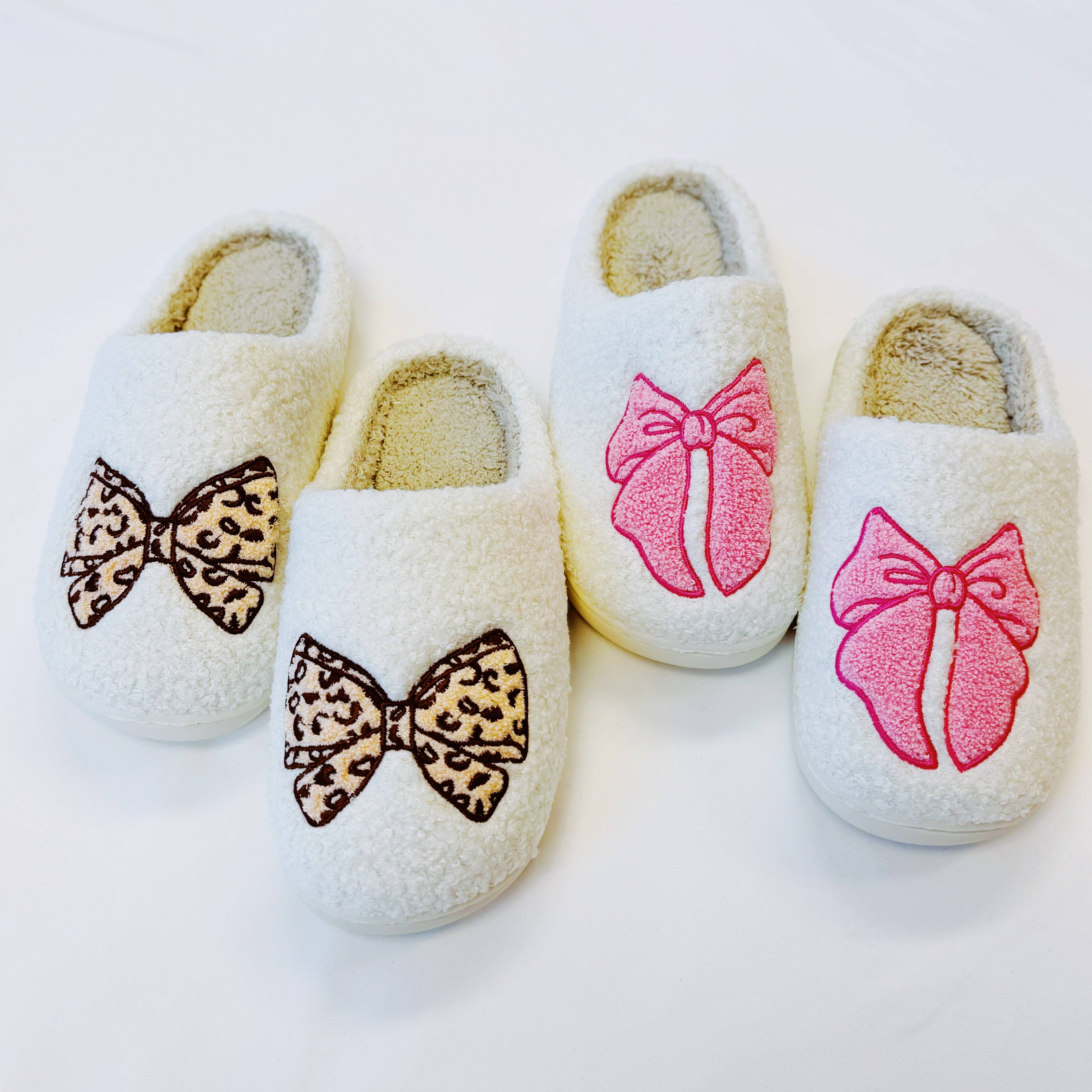 Ellison+Young - Wholesale Slippers - Women's - Pink Lounge Bow Cozy Slippers5