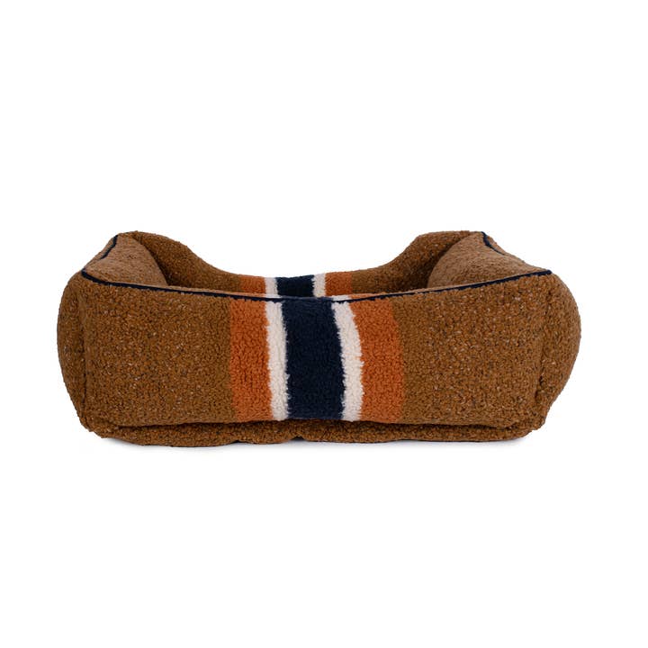 Carolina Pet Company - Wholesale Pet Bed - Dog - Shinola Pet Kuddle Bolster Style Dog Bed in Brown