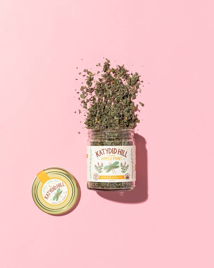 Katydid Hill Farm - Wholesale Loose Tea - Applemint Tea - organic loose leaf herbal tea0