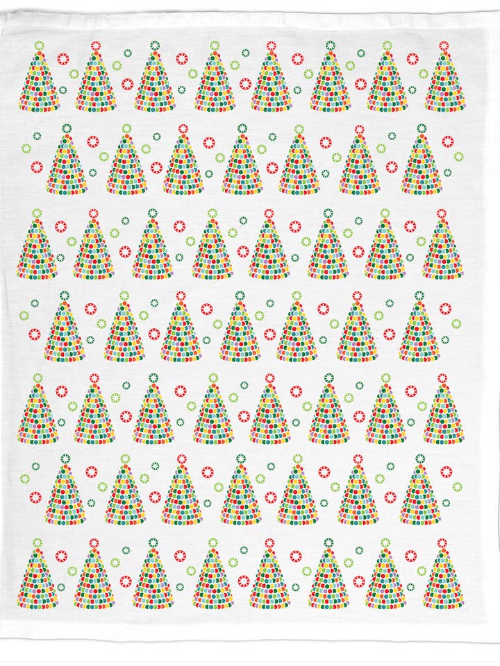 Gumdrop Trees, Toalha de Chá de Algodão Biológico - Holiday NEW por atacado de Coast & Cotton