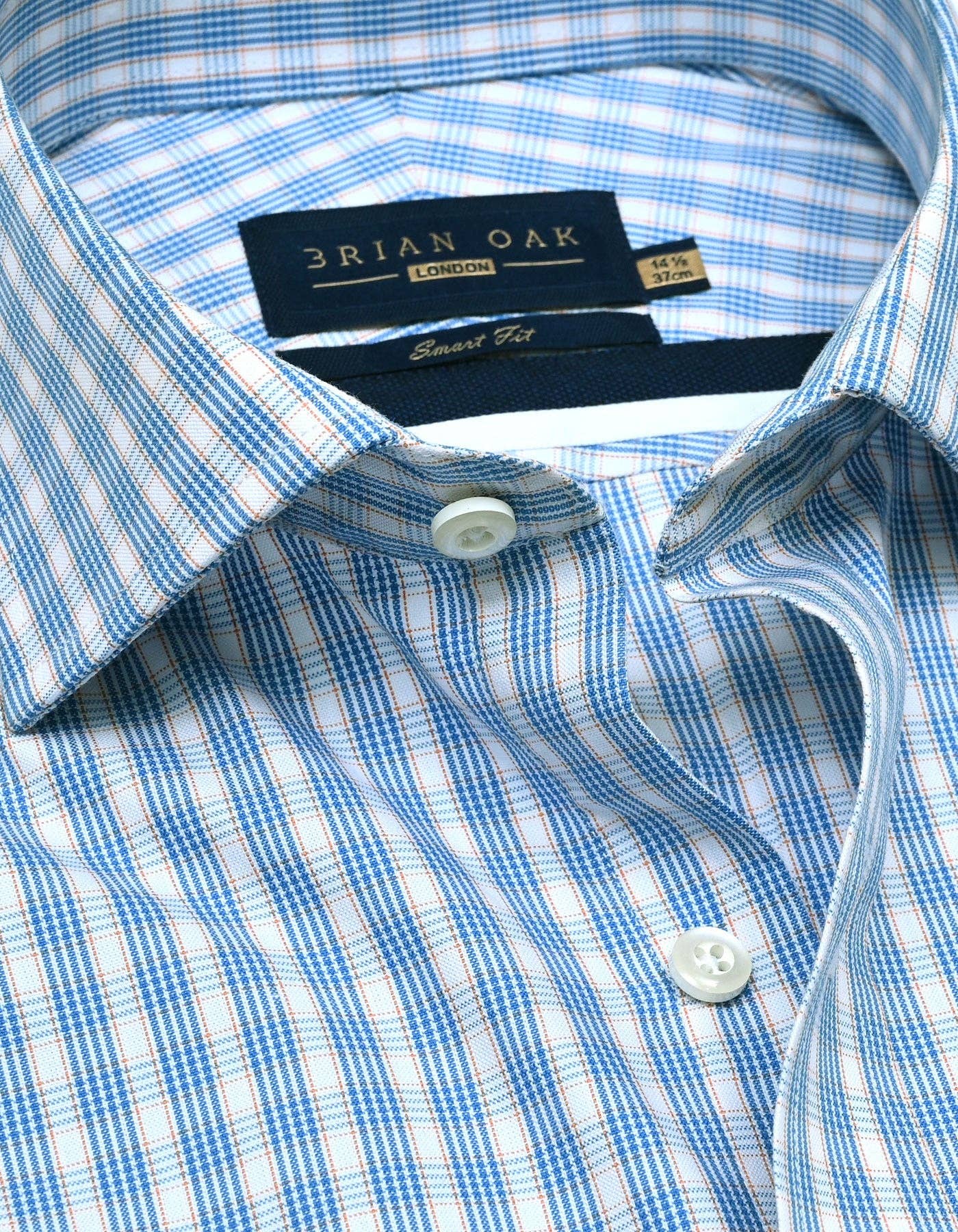 Brian Oak Limited - Vendita all'ingrosso Camicia button down - Uomo - Camicia A Quadretti Azzurra Chiara0