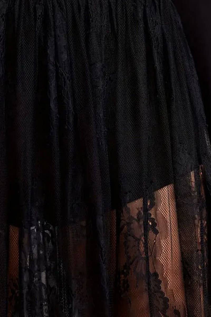 NINEXIS - Vente Jupe – femme - JUPE SEXY TRANSPARENTE CWBLS0167_LACE8