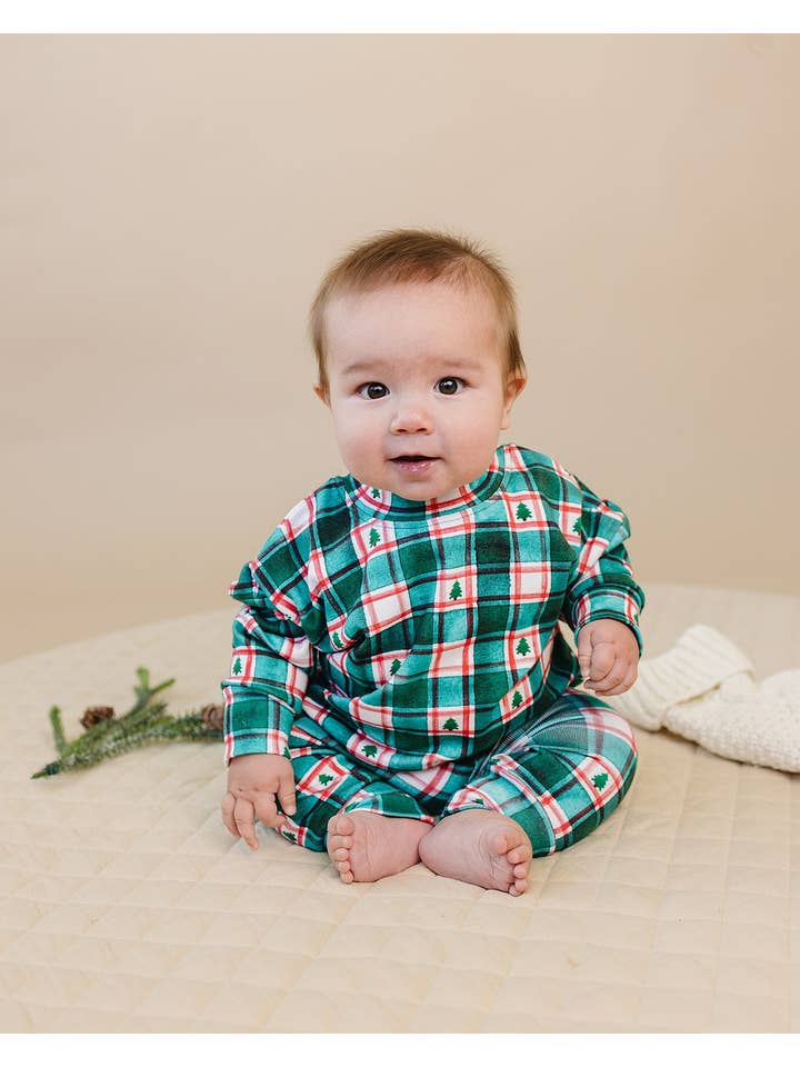 Lucky Panda Kids - Wholesale Top & Pant Set - Baby - Jogger Set | Winter Plaid2