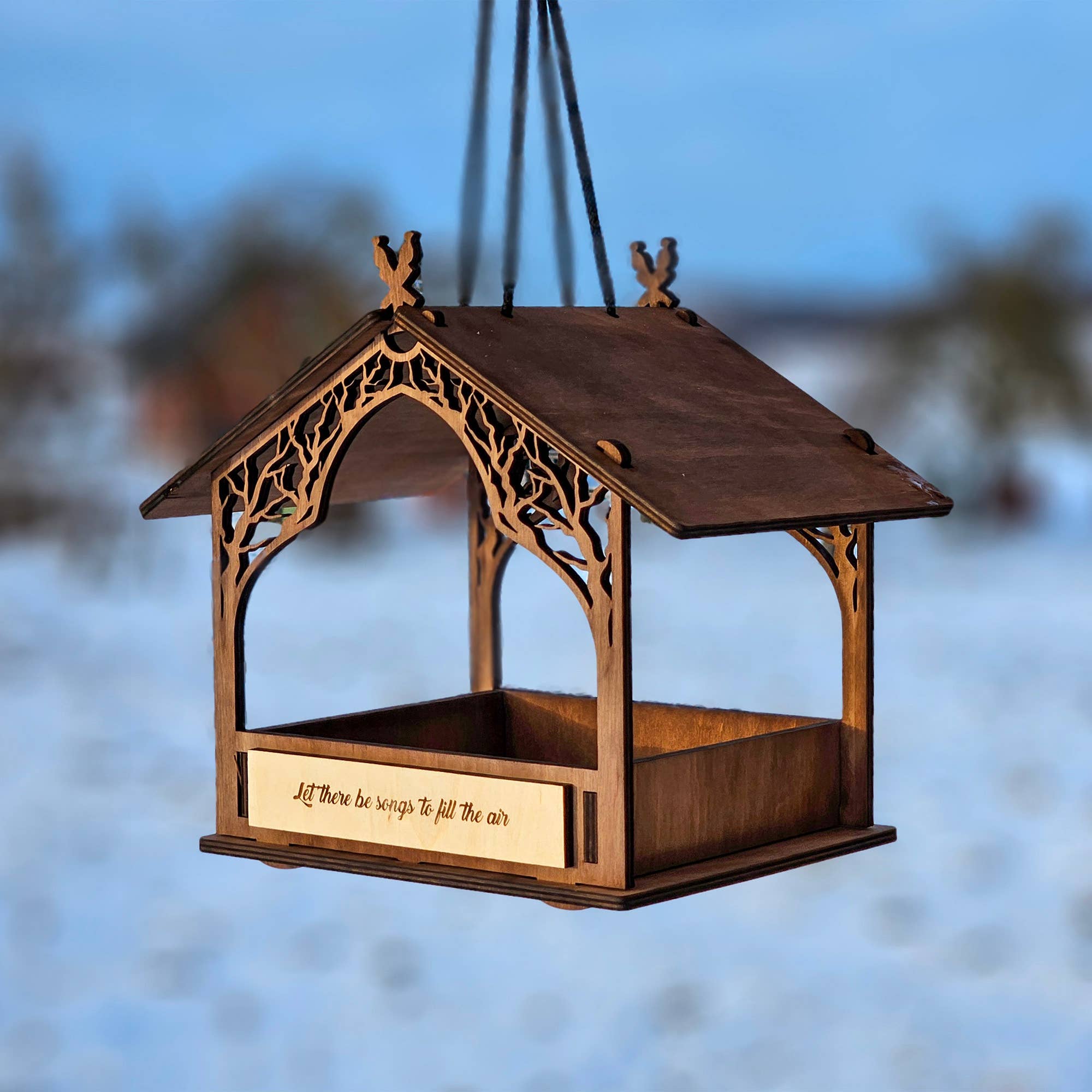 PromiDesign - Wholesale Bird Feeder - Handmade Wooden Bird Feeder, Outdoor Garden & Patio Decor3